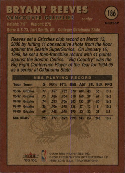 2000/2001 Fleer Glossy Basketball - Picture 185 of 217