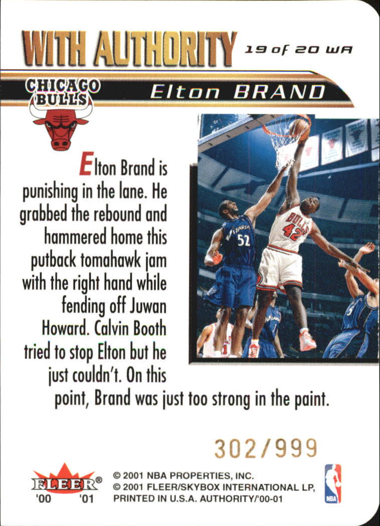 2000/2001 Fleer Authority Basketball - Picture 241 of 241