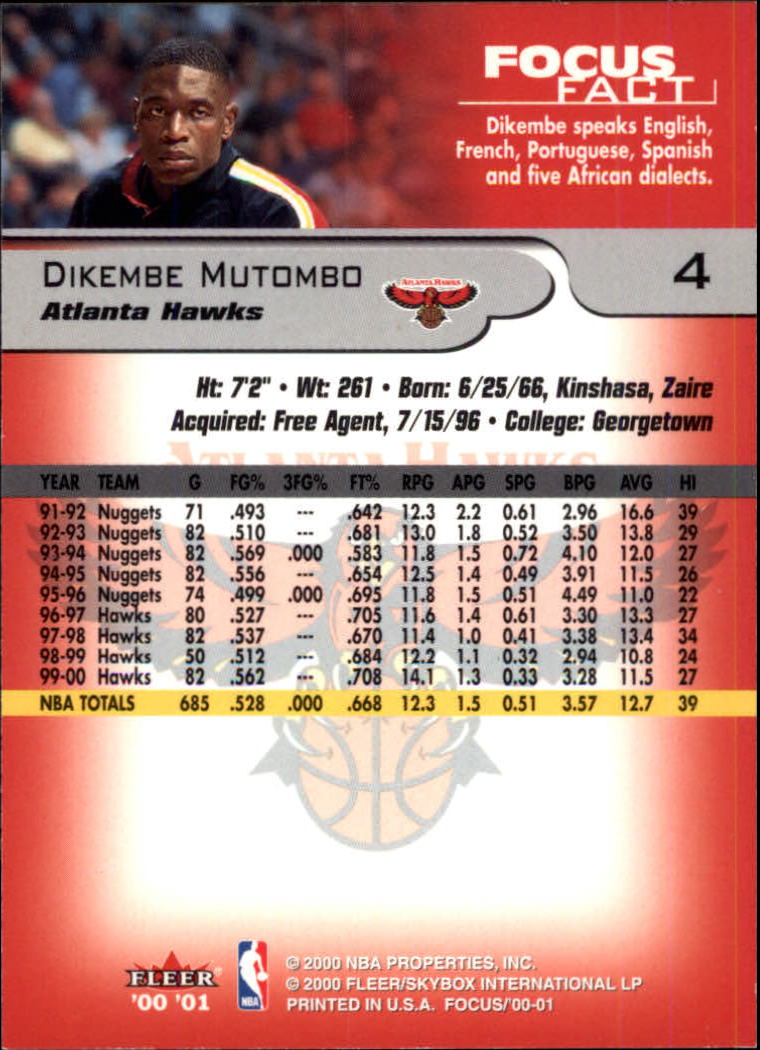 2000/2001 Focus (Fleer) Basketball - Picture 9 of 403
