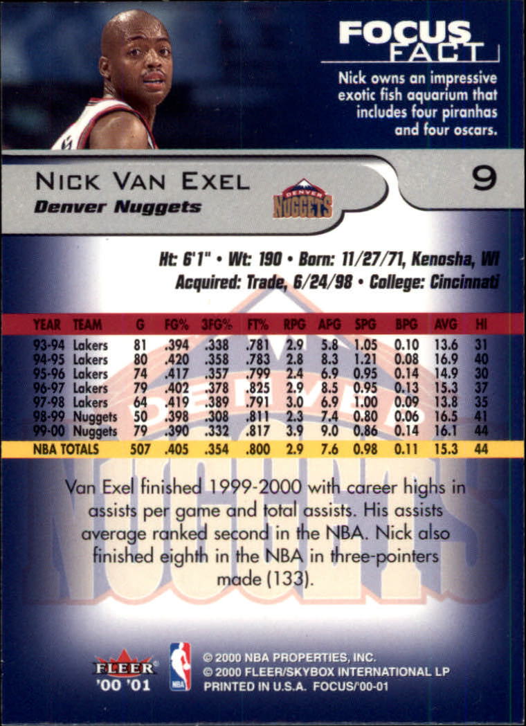 2000/2001 Focus (Fleer) Basketball - Picture 19 of 403