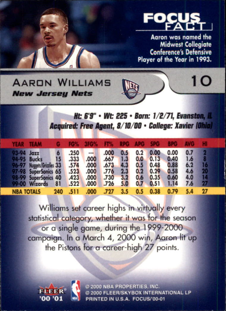 2000/2001 Focus (Fleer) Basketball - Picture 21 of 403