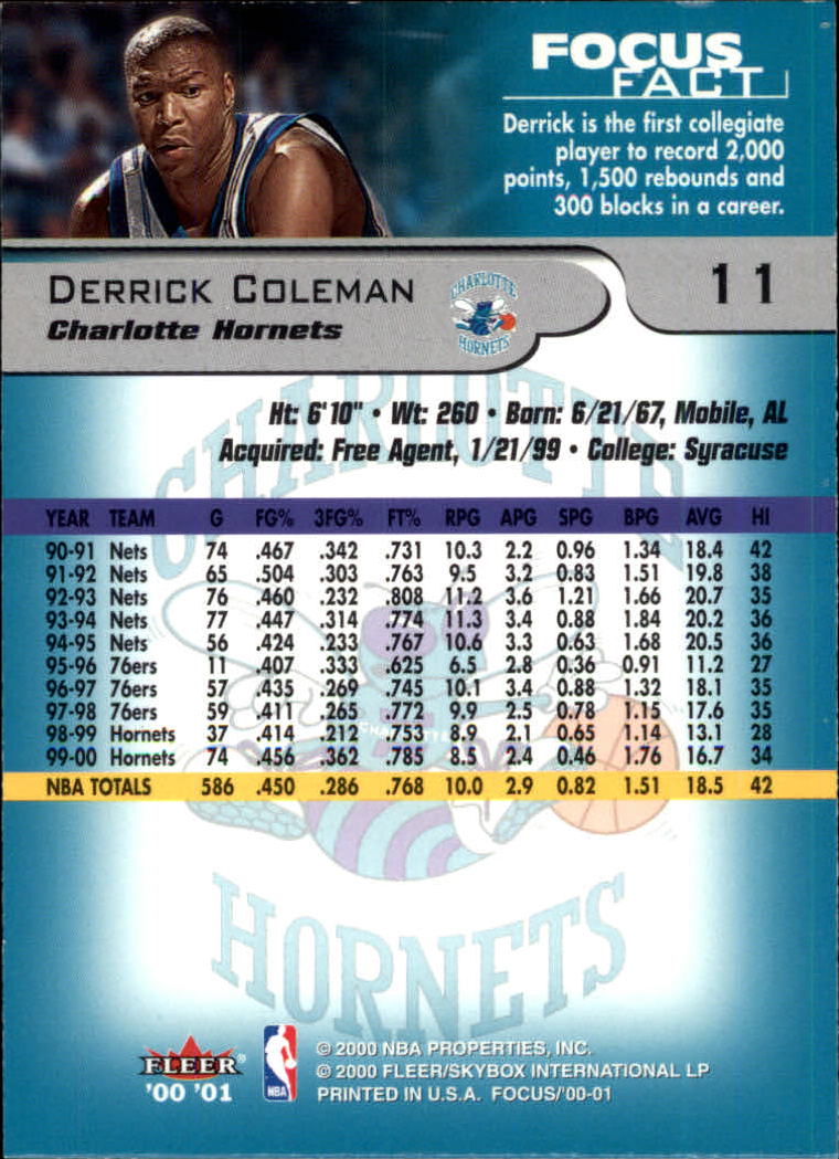 2000/2001 Focus (Fleer) Basketball - Picture 23 of 403