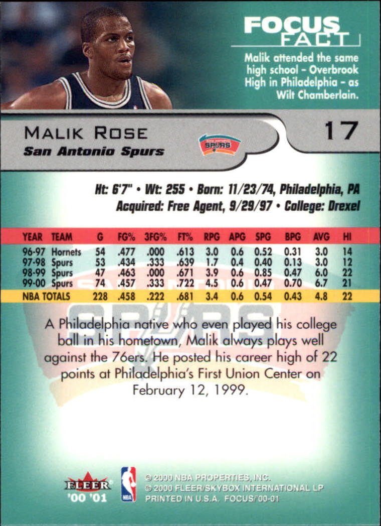 2000/2001 Focus (Fleer) Basketball - Picture 35 of 403