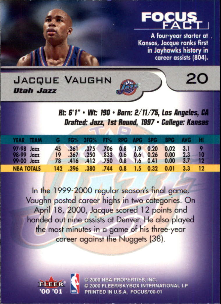 2000/2001 Focus (Fleer) Basketball - Picture 41 of 403