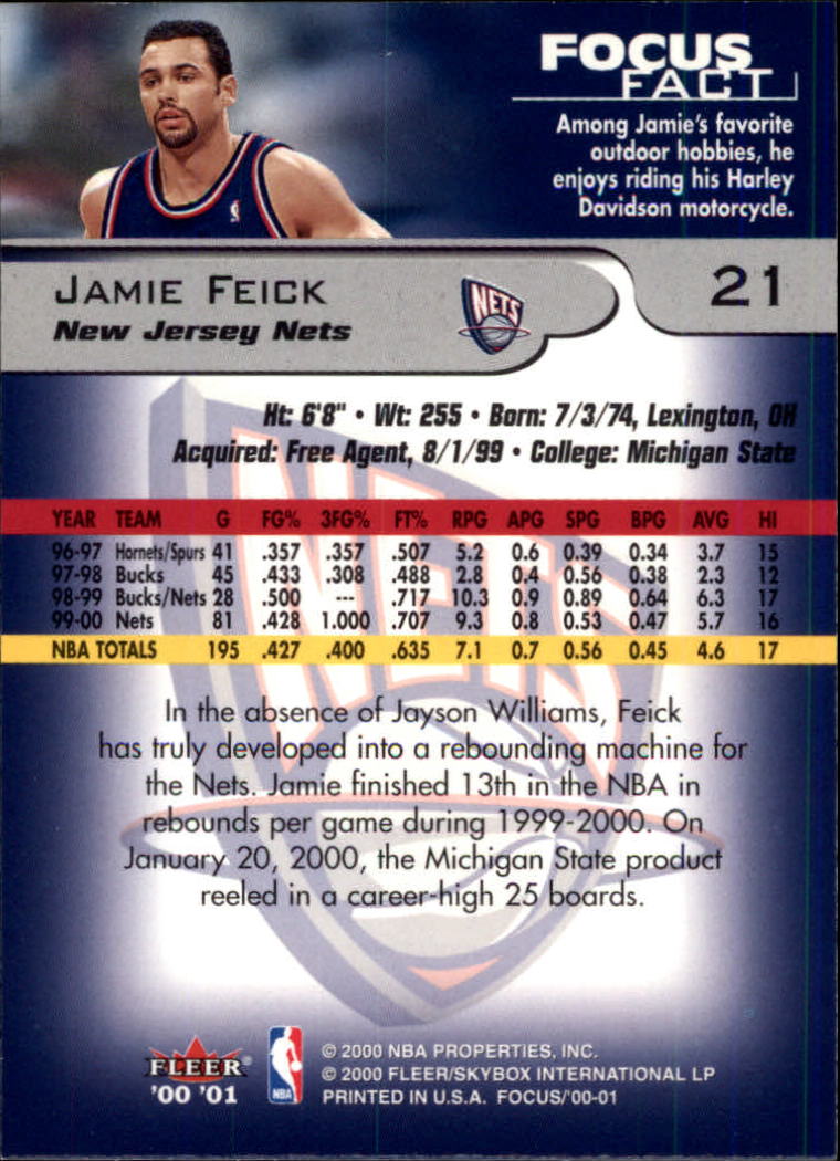 2000/2001 Focus (Fleer) Basketball - Picture 43 of 403