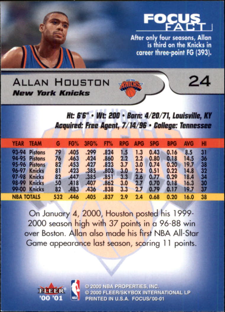 2000/2001 Focus (Fleer) Basketball - Picture 49 of 403