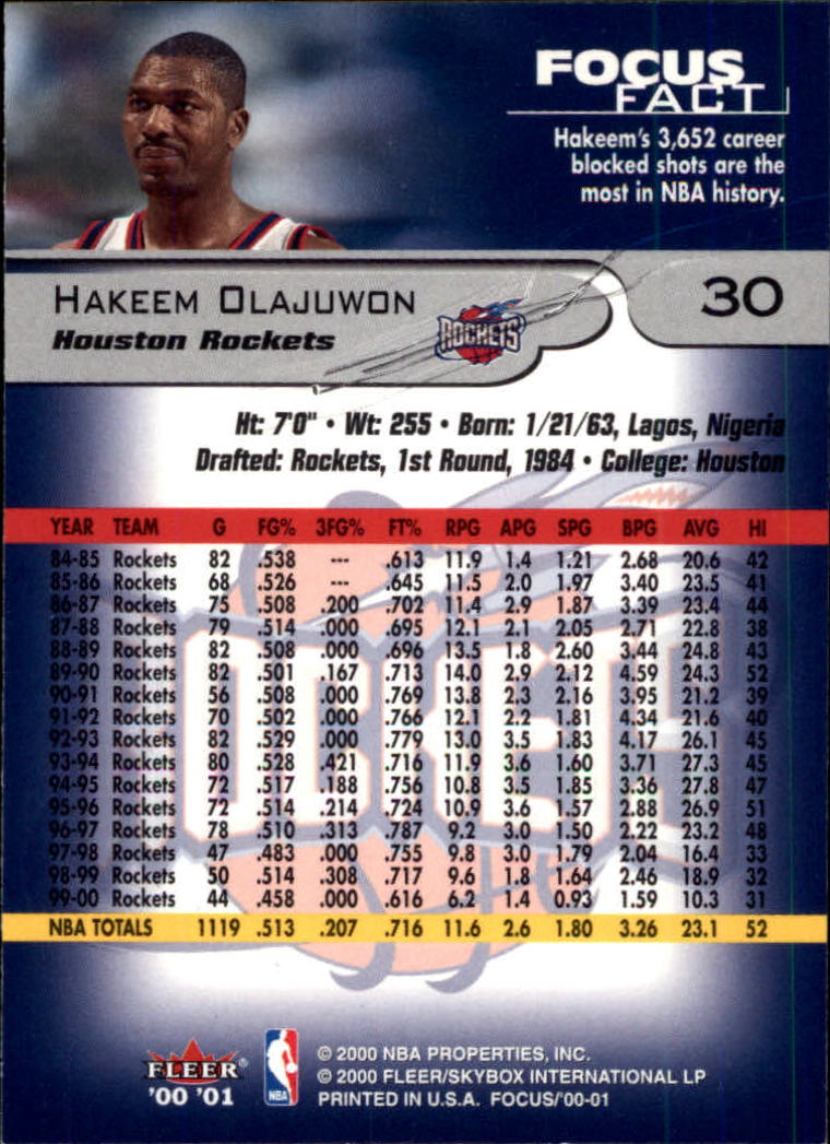 2000/2001 Focus (Fleer) Basketball - Picture 61 of 403