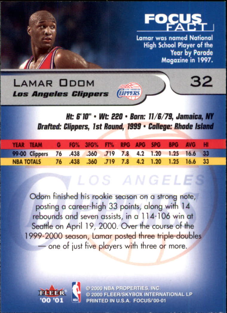 2000/2001 Focus (Fleer) Basketball - Picture 65 of 403