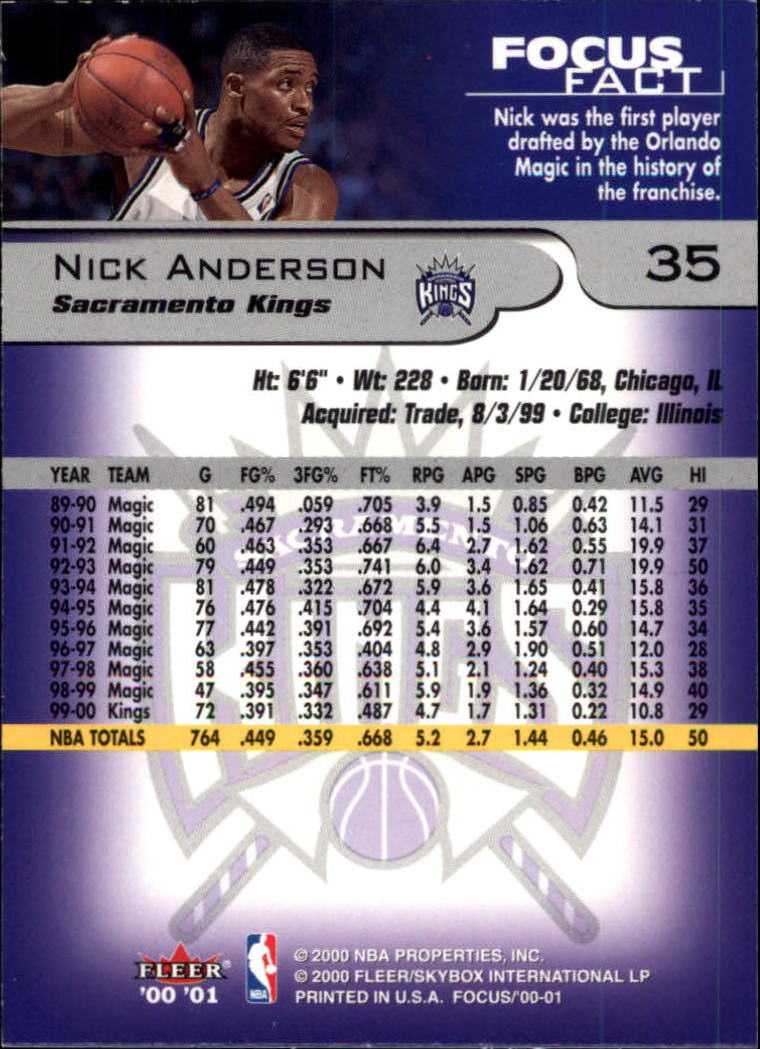 2000/2001 Focus (Fleer) Basketball - Picture 71 of 403