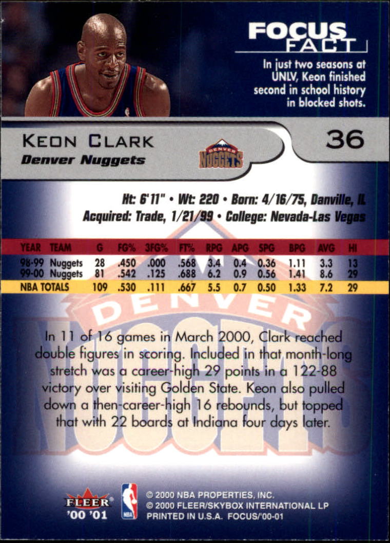 2000/2001 Focus (Fleer) Basketball - Picture 73 of 403