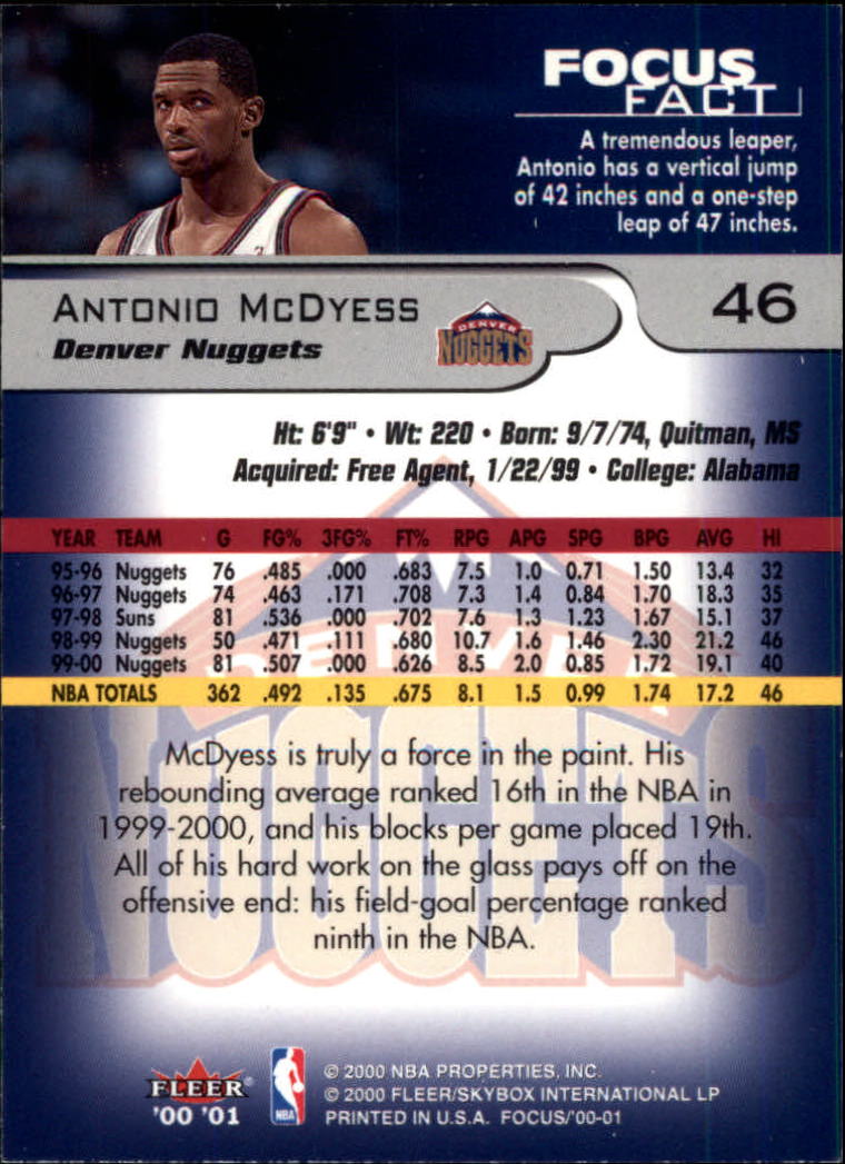 2000/2001 Focus (Fleer) Basketball - Picture 93 of 403