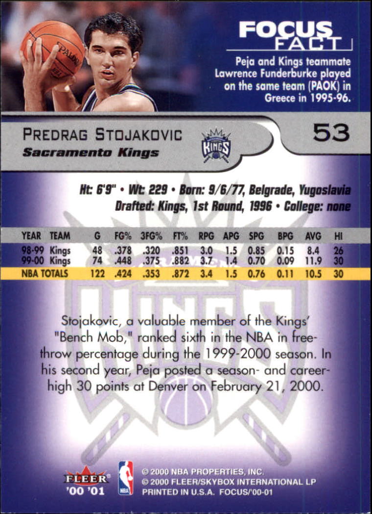 2000/2001 Focus (Fleer) Basketball - Picture 107 of 403