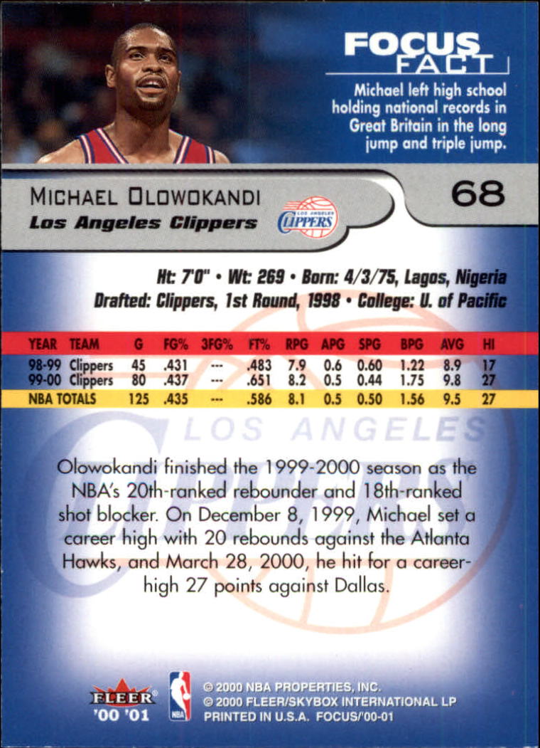 2000/2001 Focus (Fleer) Basketball - Picture 137 of 403