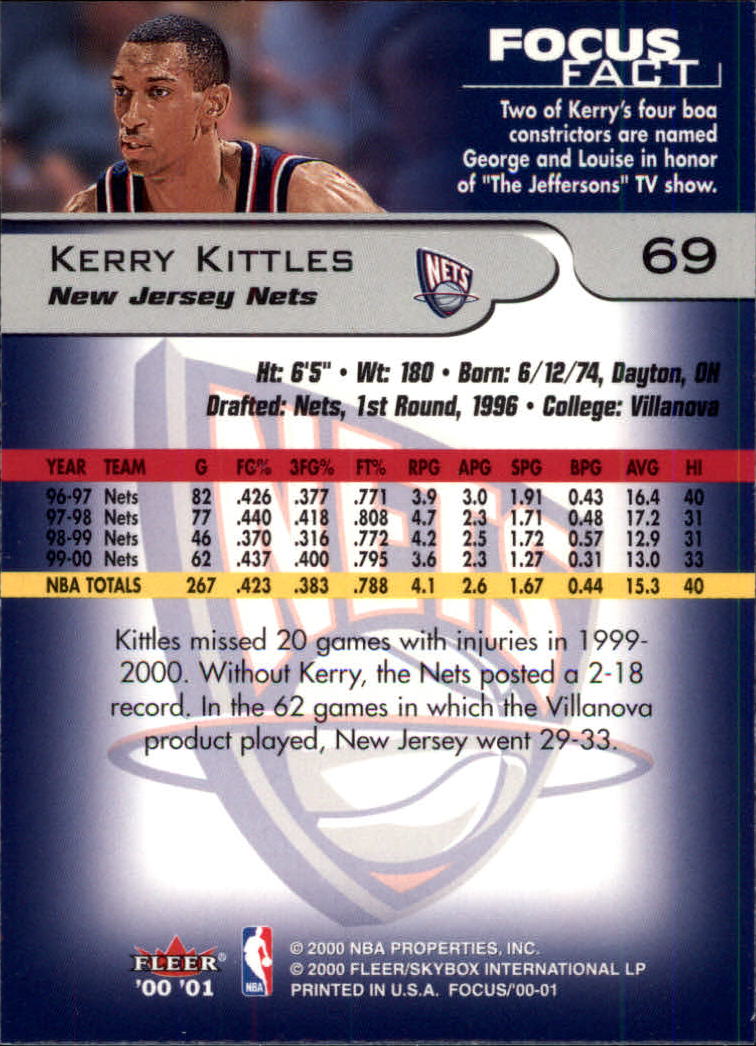 2000/2001 Focus (Fleer) Basketball - Picture 139 of 403
