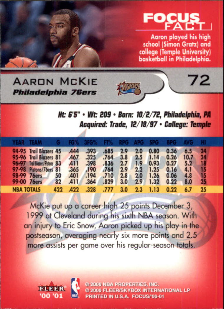 2000/2001 Focus (Fleer) Basketball - Picture 145 of 403