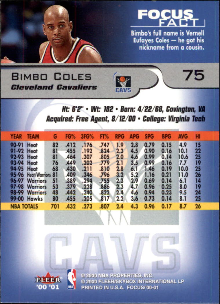 2000/2001 Focus (Fleer) Basketball - Picture 151 of 403