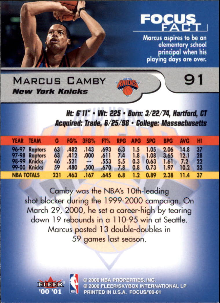 2000/2001 Focus (Fleer) Basketball - Picture 183 of 403