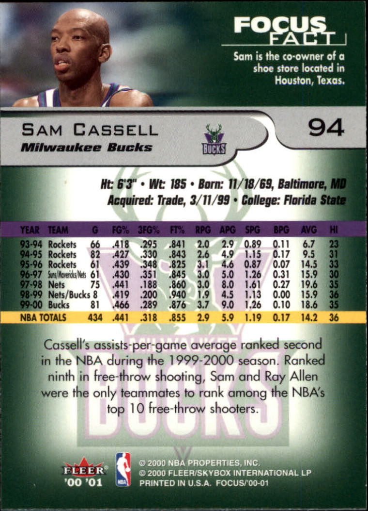 2000/2001 Focus (Fleer) Basketball - Picture 189 of 403