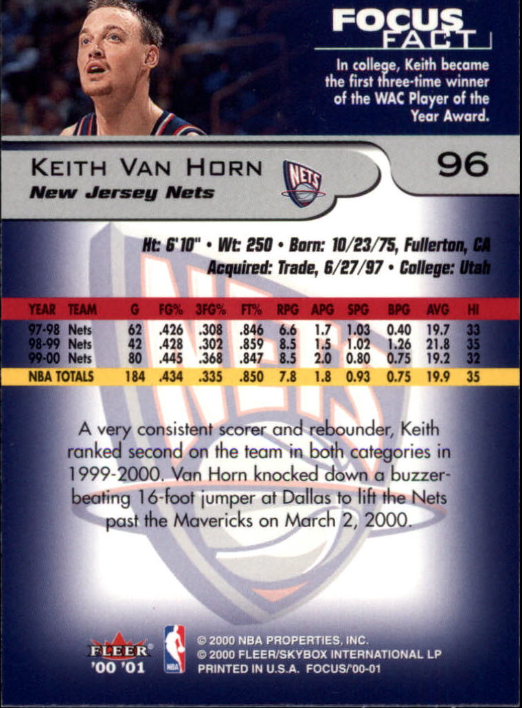 2000/2001 Focus (Fleer) Basketball - Picture 193 of 403