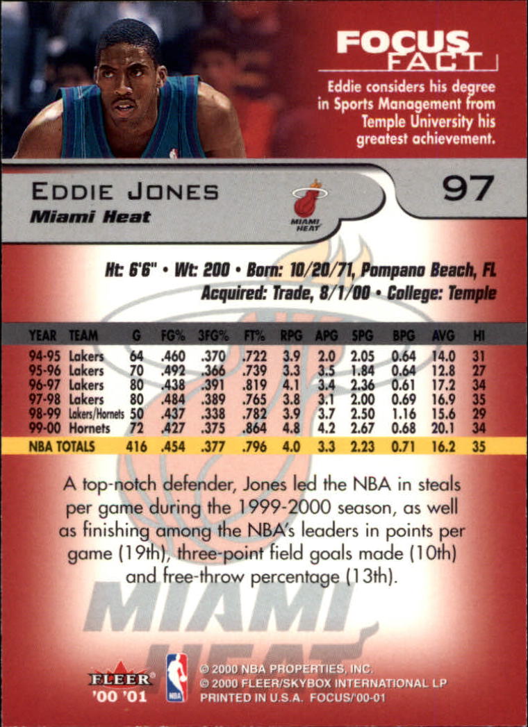 2000/2001 Focus (Fleer) Basketball - Picture 195 of 403