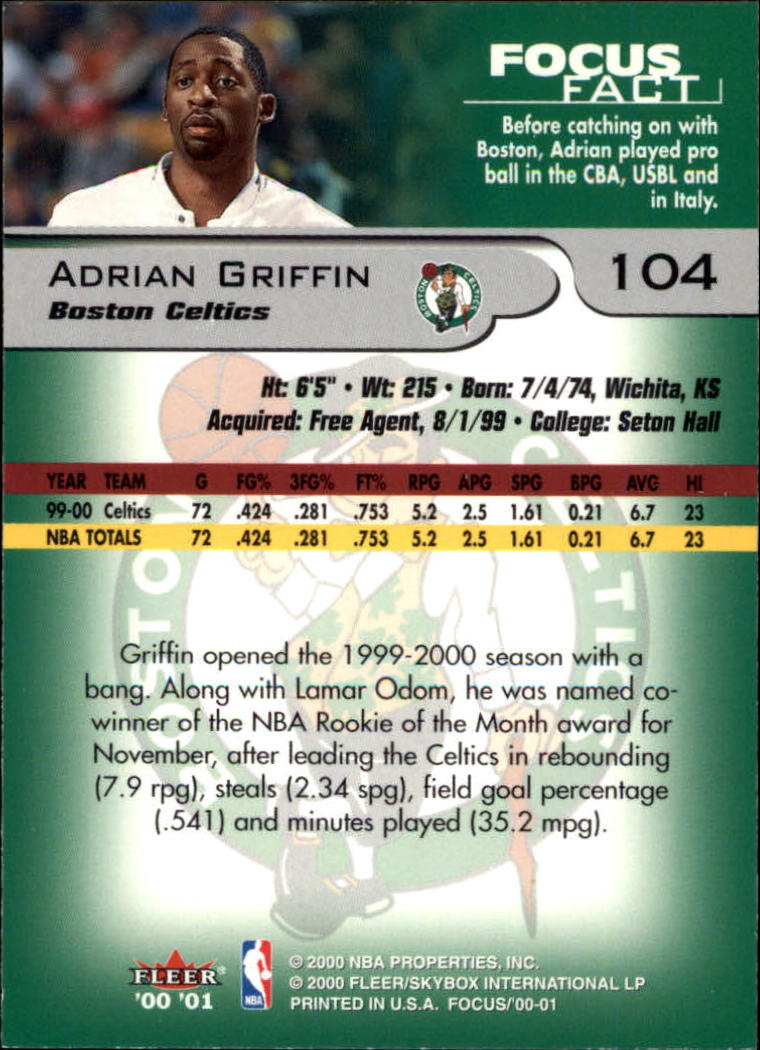 2000/2001 Focus (Fleer) Basketball - Picture 209 of 403