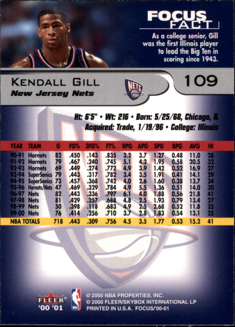 2000/2001 Focus (Fleer) Basketball - Picture 219 of 403