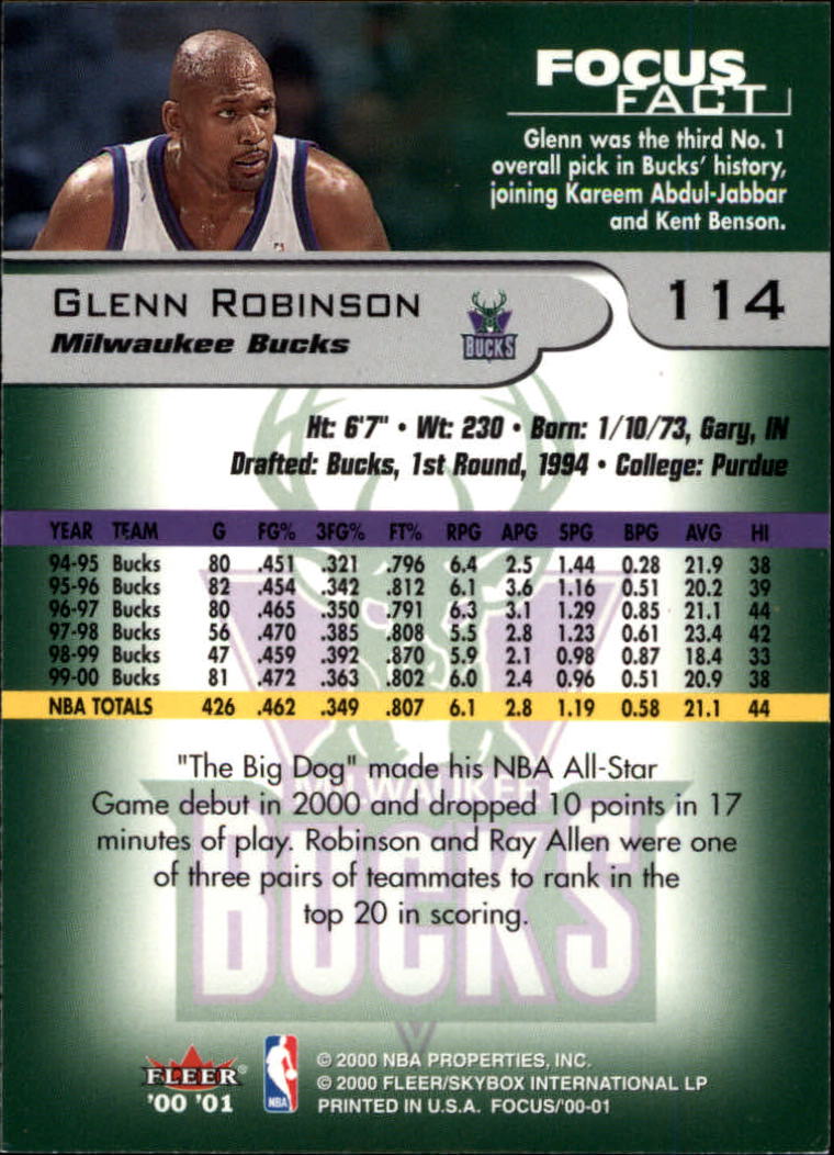 2000/2001 Focus (Fleer) Basketball - Picture 229 of 403