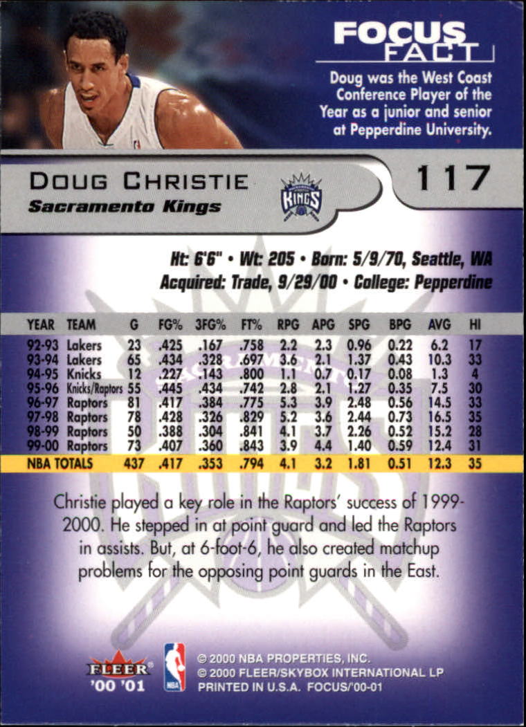 2000/2001 Focus (Fleer) Basketball - Picture 235 of 403