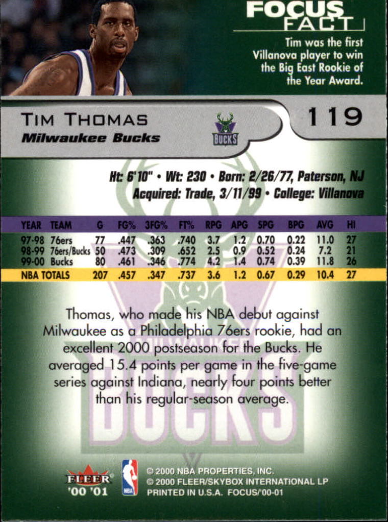2000/2001 Focus (Fleer) Basketball - Picture 239 of 403