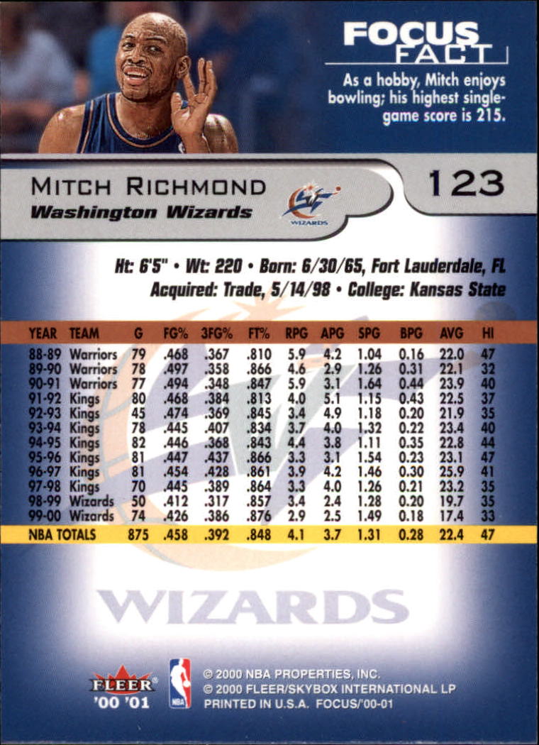 2000/2001 Focus (Fleer) Basketball - Picture 247 of 403