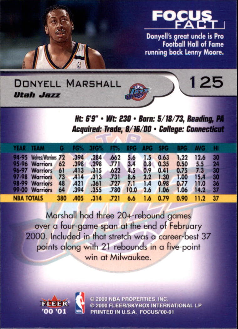 2000/2001 Focus (Fleer) Basketball - Picture 251 of 403