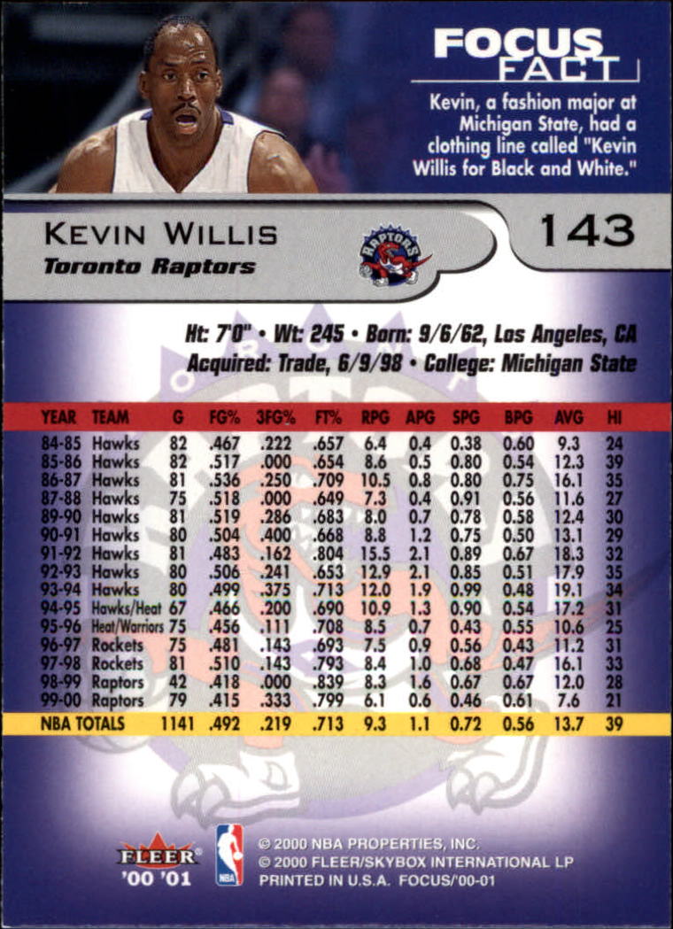 2000/2001 Focus (Fleer) Basketball - Picture 287 of 403