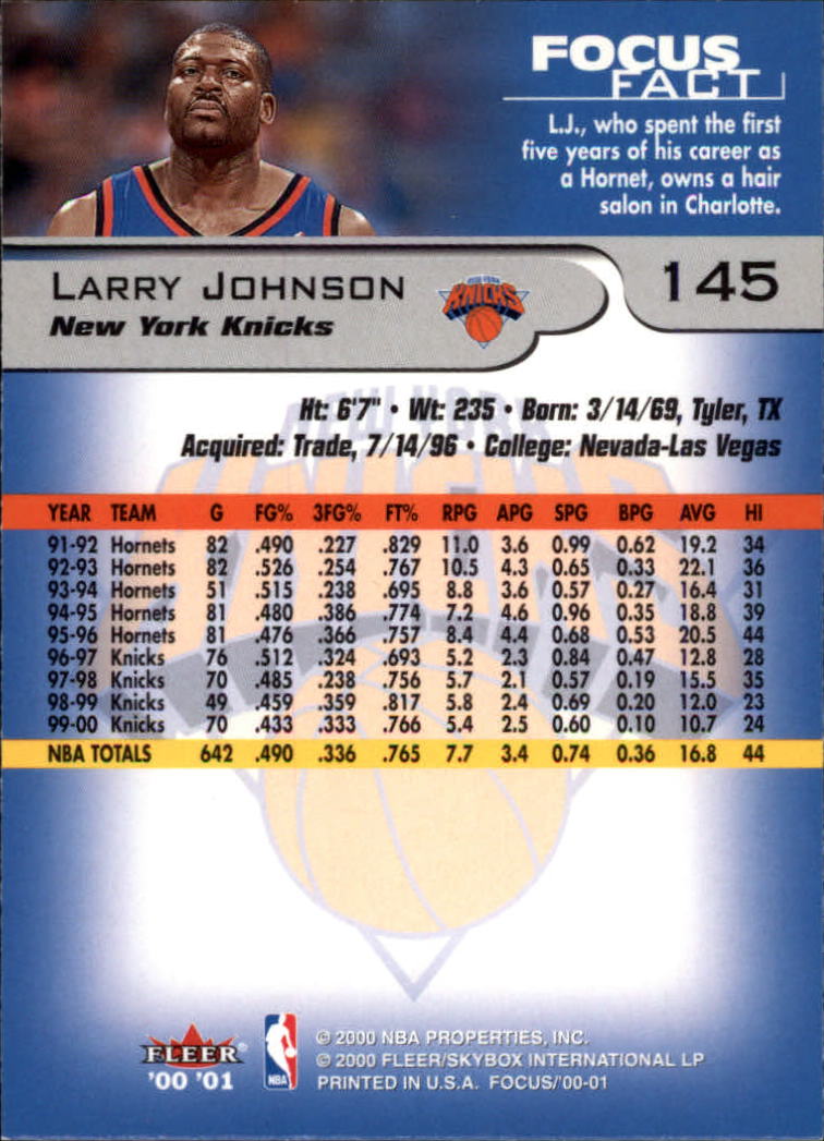 2000/2001 Focus (Fleer) Basketball - Picture 291 of 403