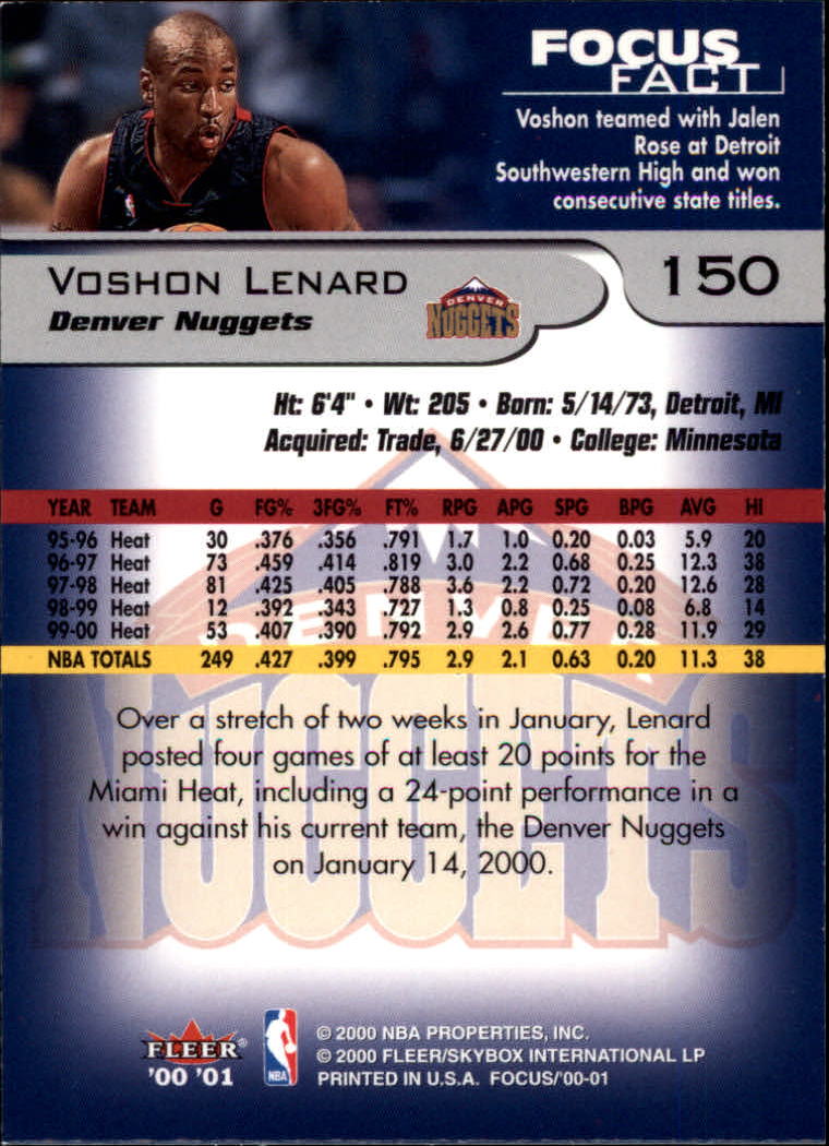 2000/2001 Focus (Fleer) Basketball - Picture 301 of 403