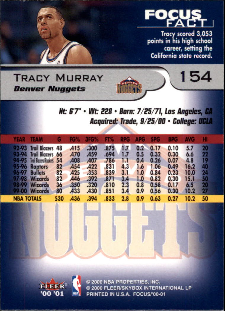 2000/2001 Focus (Fleer) Basketball - Picture 309 of 403