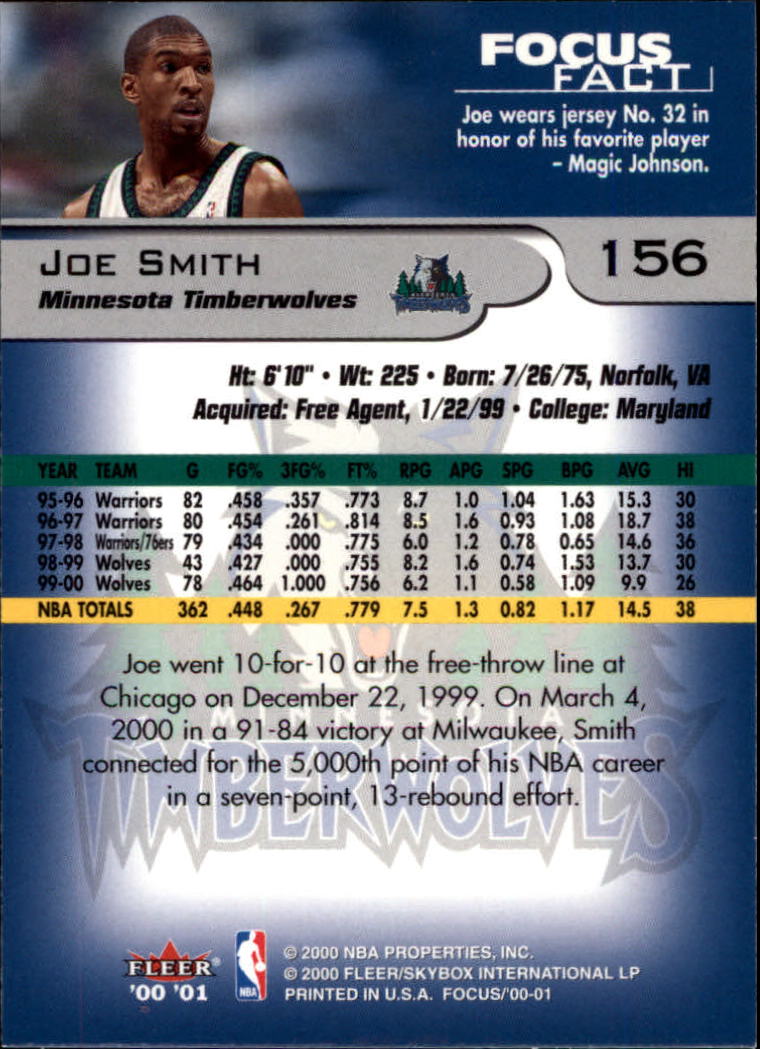 2000/2001 Focus (Fleer) Basketball - Picture 313 of 403