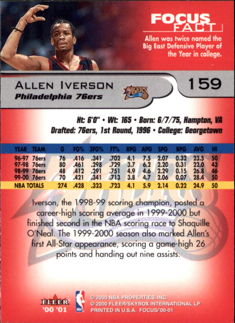 2000/2001 Focus (Fleer) Basketball - Picture 319 of 403