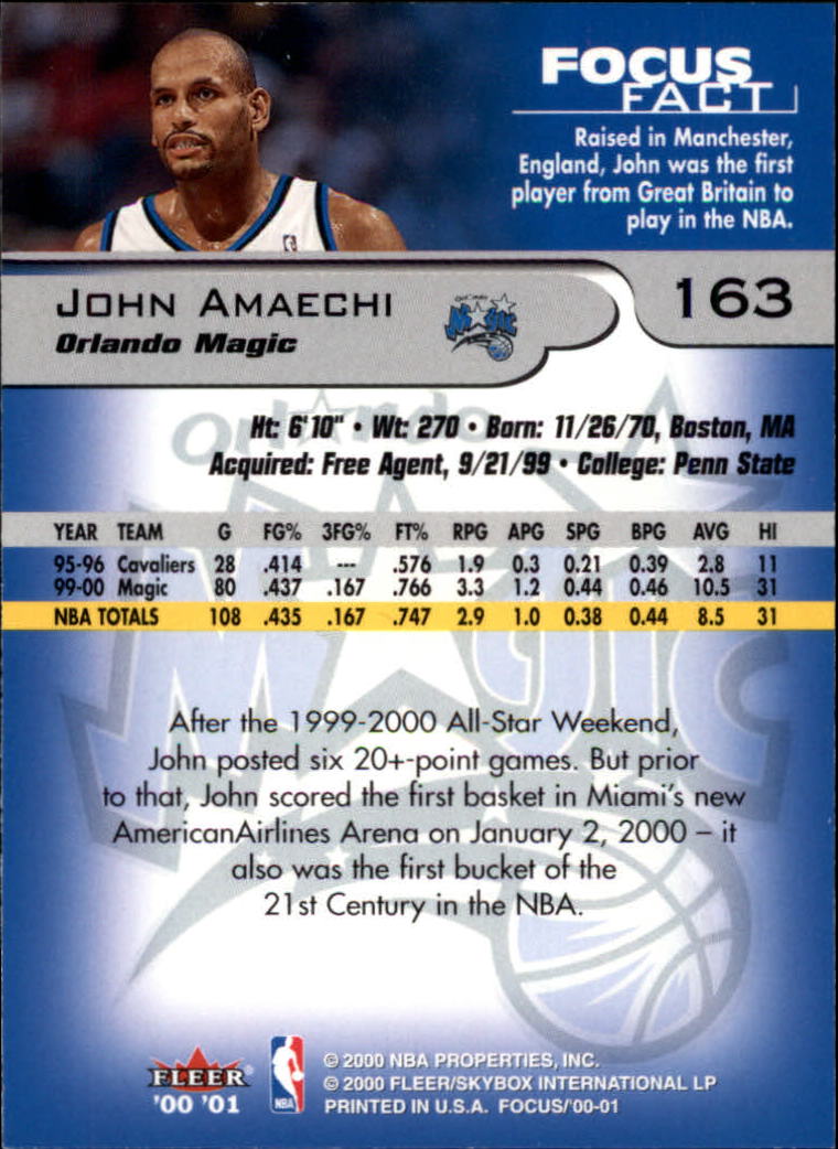 2000/2001 Focus (Fleer) Basketball - Picture 327 of 403