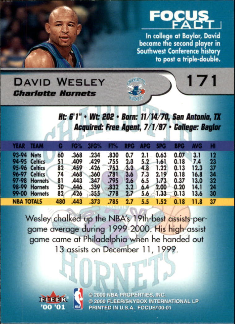 2000/2001 Focus (Fleer) Basketball - Picture 343 of 403
