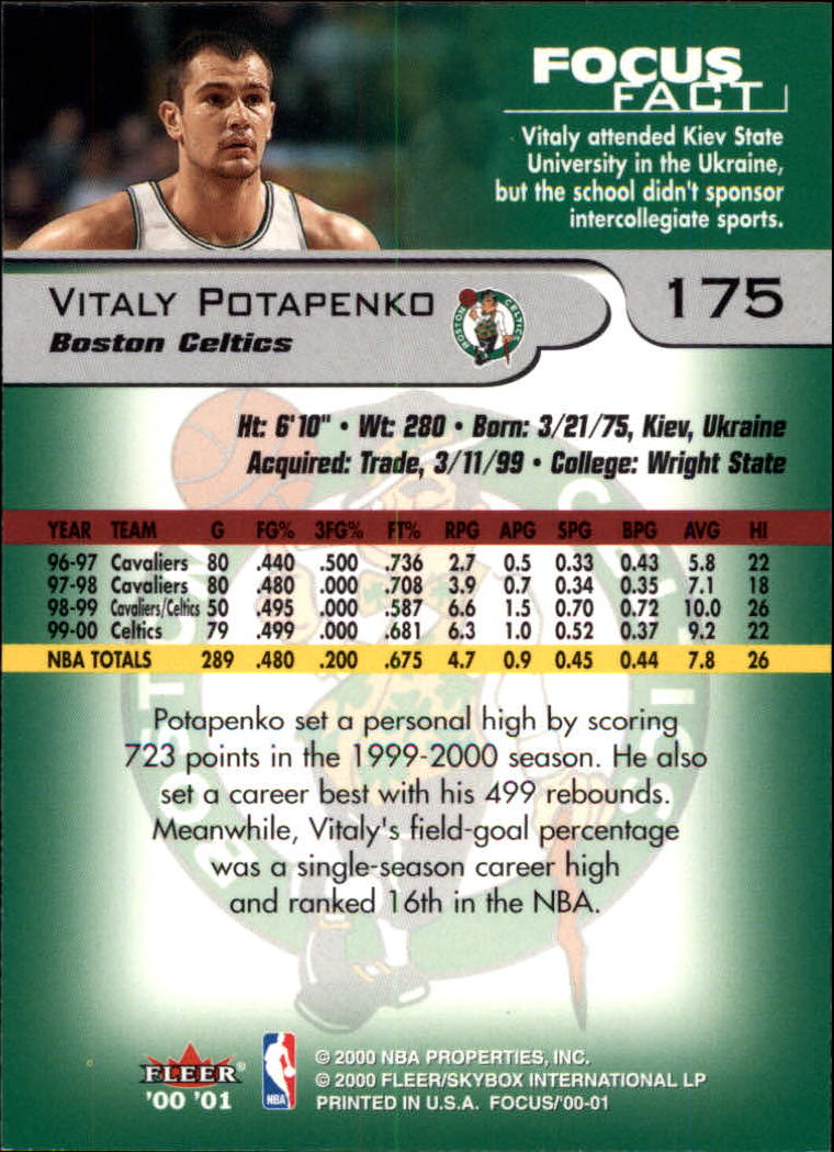 2000/2001 Focus (Fleer) Basketball - Picture 351 of 403