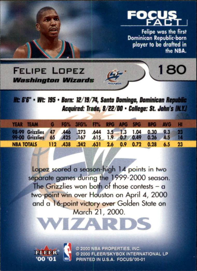 2000/2001 Focus (Fleer) Basketball - Picture 361 of 403