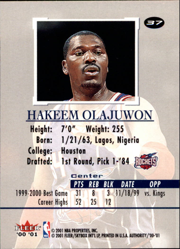 2000/2001 Fleer Authority Basketball - Picture 75 of 241