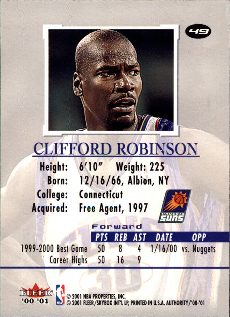 2000/2001 Fleer Authority Basketball - Picture 97 of 241