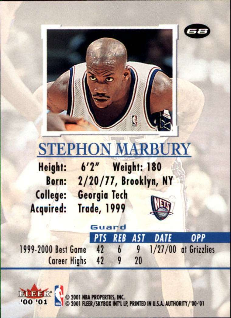 2000/2001 Fleer Authority Basketball - Picture 135 of 241