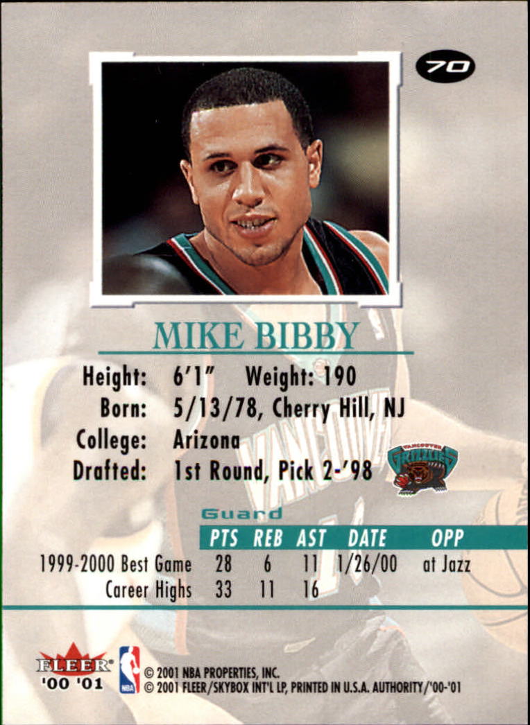 2000/2001 Fleer Authority Basketball - Picture 139 of 241