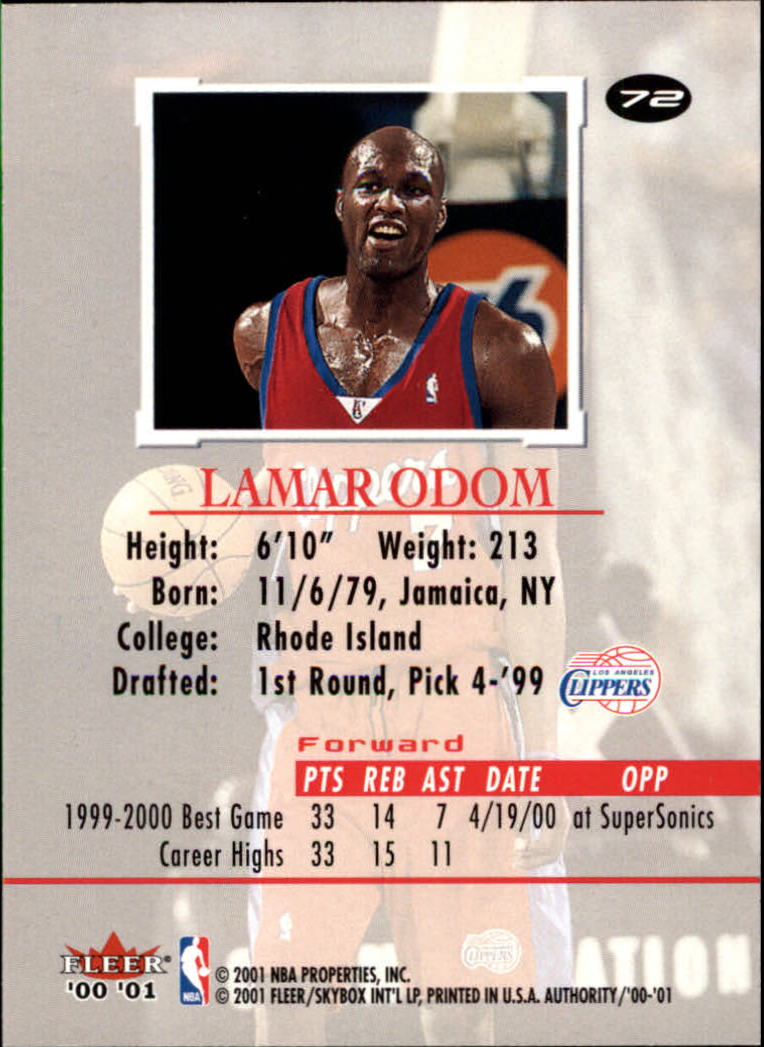 2000/2001 Fleer Authority Basketball - Picture 143 of 241