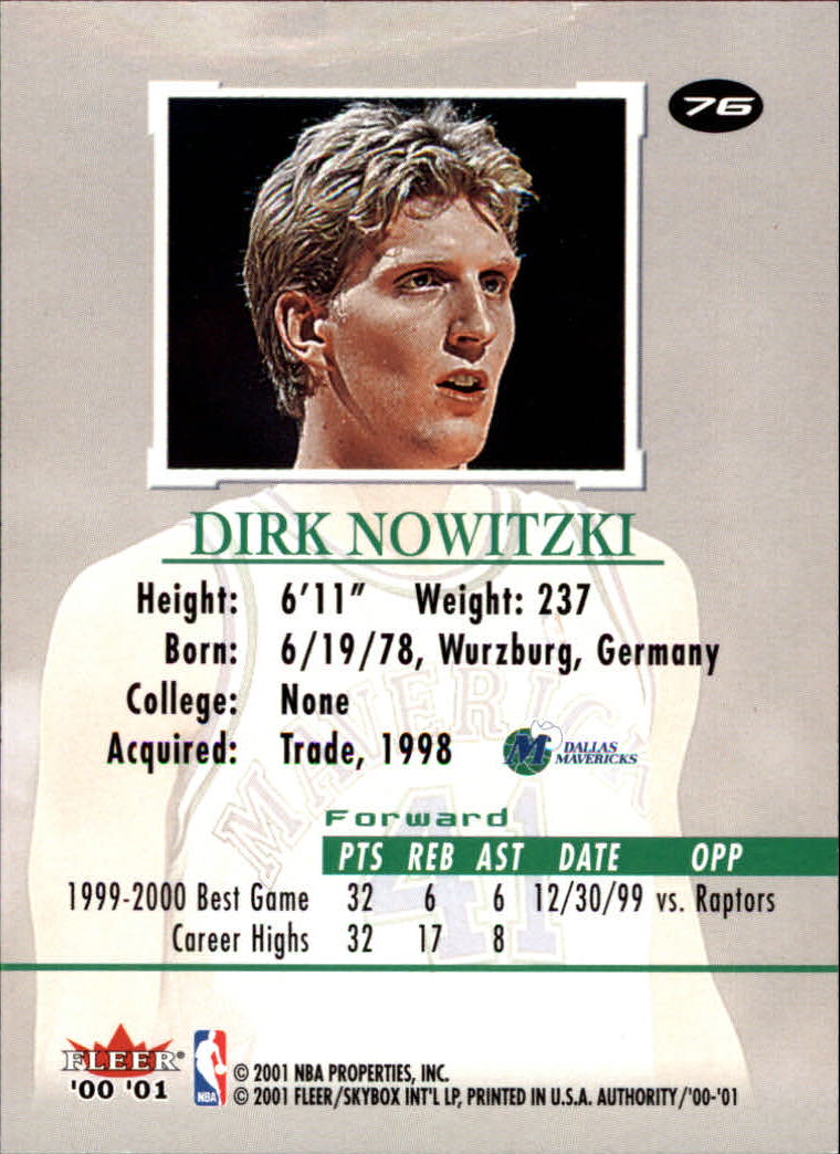 2000/2001 Fleer Authority Basketball - Picture 151 of 241