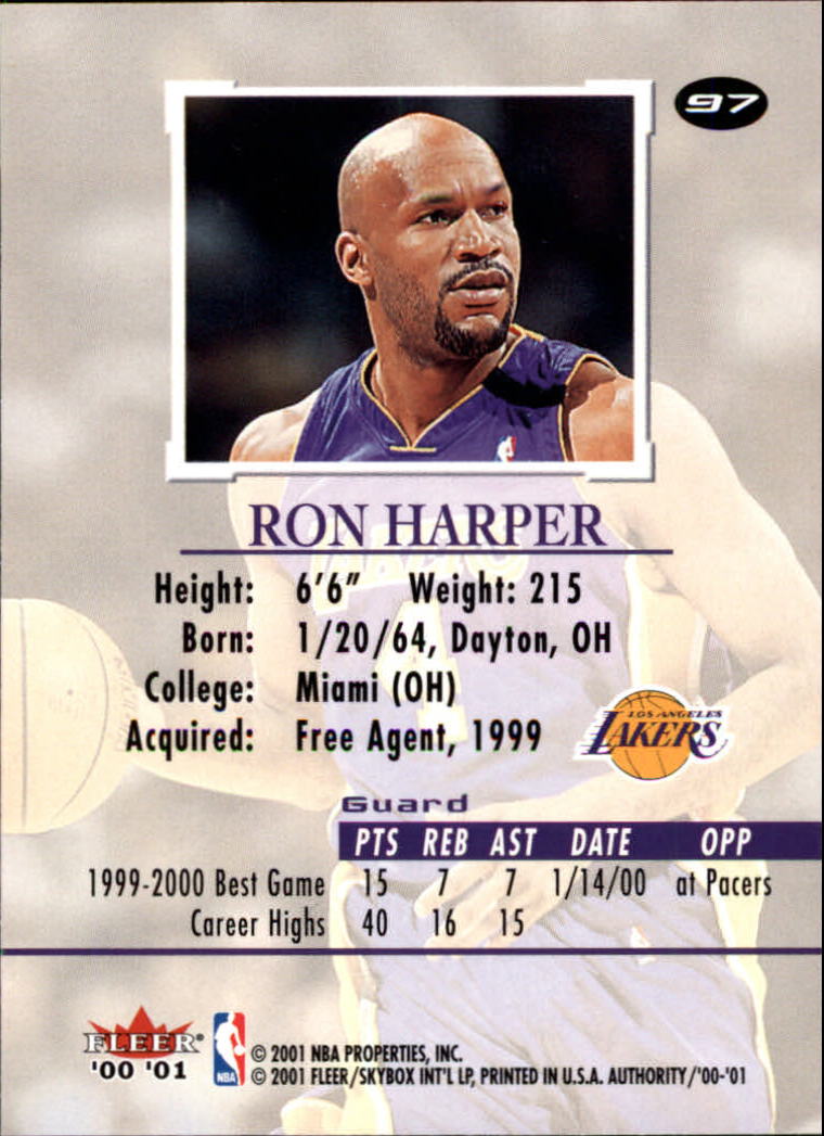 2000/2001 Fleer Authority Basketball - Picture 191 of 241