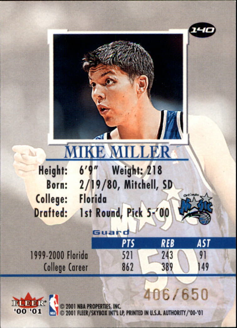 2000/2001 Fleer Authority Basketball - Picture 225 of 241