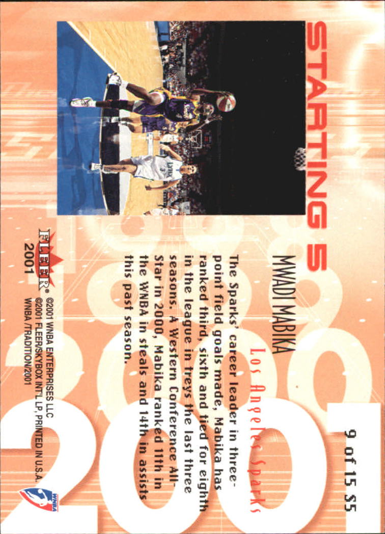 B2520- 2001 Fleer WNBA Basketball #s 1-165 +Inserts -You Pick- 15+ FREE US SHIP - Bild 137 von 137